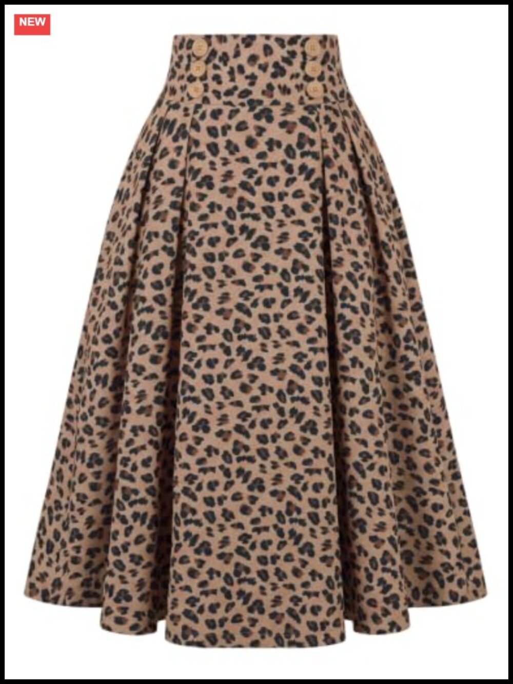 Belle Poque Women's Midi Pleated A-Line Skirt with Pockets